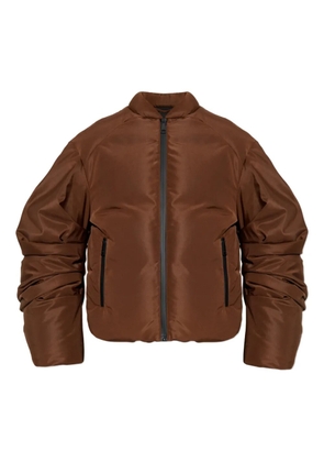 Khrisjoy Lily ruched sleeve jacket - Brown