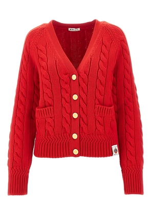 Bally cable-knit cardigan - Red