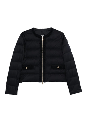 Moncler quilted-trimmed down jacket - Blue
