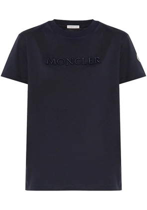 Moncler logo-embroidered T-shirt - Blue