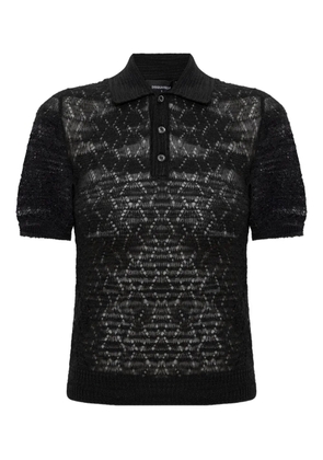 DSQUARED2 button-fastening polo top - Black
