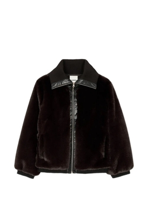 SANDRO faux-fur jacket - Brown