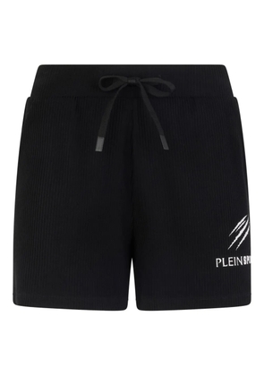 Plein Sport ribbed lettering shorts - Black