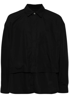SONGZIO layered cotton shirt - Black