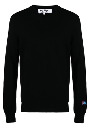 Comme Des Garçons Play logo-patch wool jumper - Black