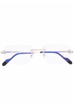 Cartier Eyewear narrow square-frame glasses - Silver