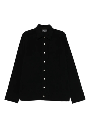 Andrea Ya'aqov button-up cashmere shirt jacket - Black