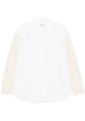 Jil Sander velvet patchwork skirt - White