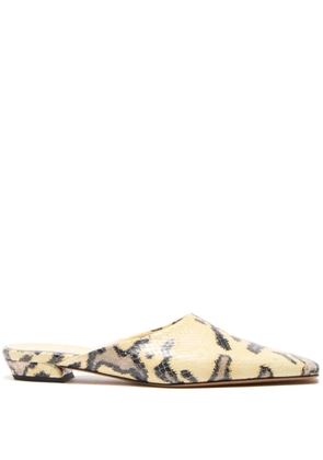 Proenza Schouler Trap embossed-python slides - Neutrals