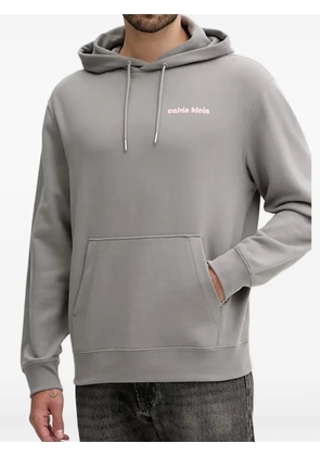 Calvin Klein logo-print hoodie - Grey