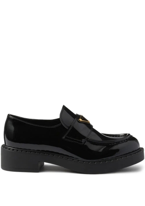 Prada patent-finish leather loafers - Black