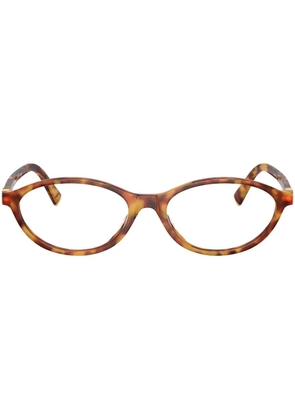Miu Miu Eyewear tortoiseshell oval-frame glasses - Brown