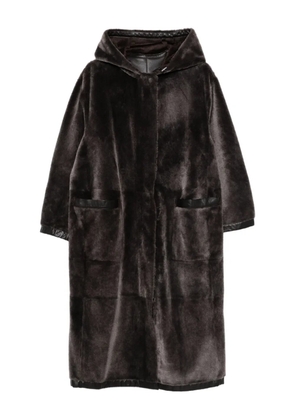 Giorgio Armani hooded pocketed coat - Brown