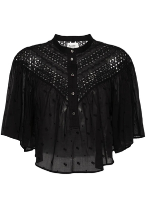 MARANT ÉTOILE Safi broderie-anglaise shirt - Black