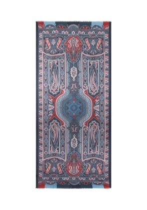 ETRO paisley-pattern scarf - Blue