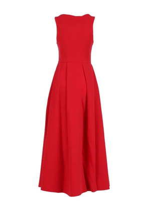 Emporio Armani pleated sleeveless dress - Red