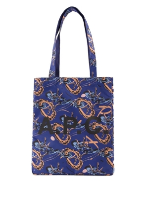 A.P.C. patterned shoulder bag - Blue