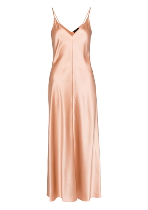 VOZ V-neck slip silk dress - Pink