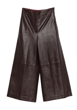 JOSEPH Thurlow leather cropped trousers - Red