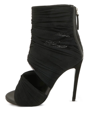 Giuseppe Zanotti Vintage Pre-Owned draped peep-toe heeled boots - Black