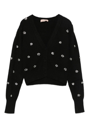 TWINSET floral-pattern cardigan - Black