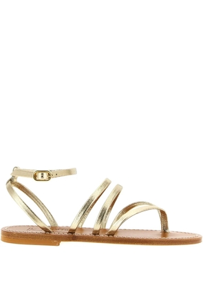 K. Jacques Hemeree laminated leather thong sandals - Gold