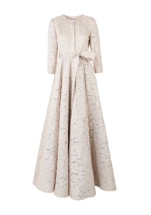 Carolina Herrera fil-coupé trench gown - White