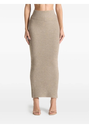 Manière De Voir angled-waistband maxi skirt - Neutrals
