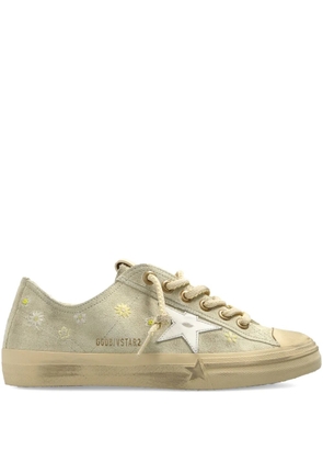 Golden Goose floral-embroidered sneakers - Neutrals