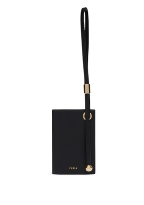 Furla Laura leather strap cardholder - Black