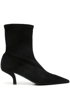 TOTEME 60mm The Suede sock boots - Black