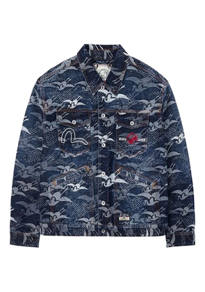 EVISU crane pattern Jacket - Blue