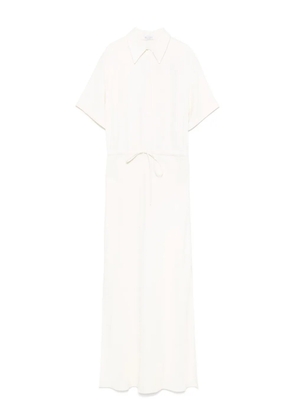 Brunello Cucinelli short-sleeves maxi dress - Neutrals