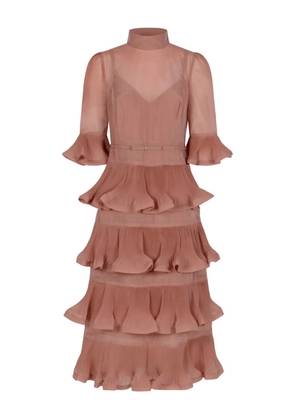ZIMMERMANN ruffled tiered dress - Pink