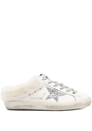 Golden Goose star-motif shearling sneakers - White