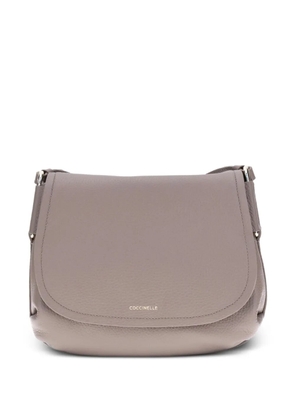 Coccinelle Rebekka flap-detail leather shoulder bag - Grey