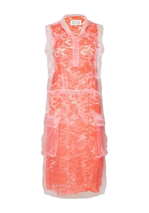 Maison Margiela layered midi dress - Orange