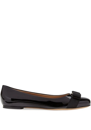 Ferragamo Varina patent ballet flats - Black