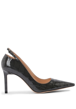 TOM FORD 85mm Angelina croc-embossed leather pumps - Black