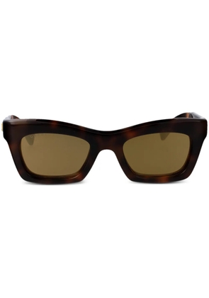 Gucci Eyewear logo-lettering sunglasses - Brown