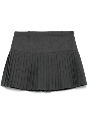 Marine Serre pleated mini skirt - Grey