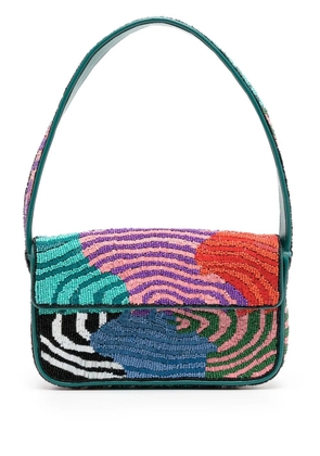 STAUD Tommy beaded shoulder bag - Multicolour