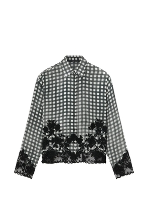 Ermanno Scervino Vichy pattern floral shirt - White