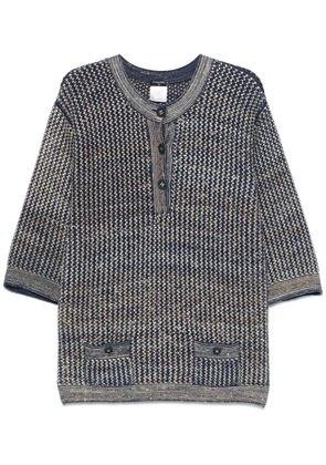 CHANEL Pre-Owned 1990s open-knit sweater - Blue