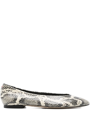 Aeyde leather pointed ballet flats - Neutrals