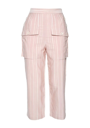 Chloé Pre-Owned 2024 striped pocket cropped trousers - Pink