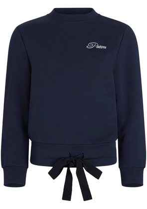 Patou logo-embroidered organic cotton sweatshirt - Blue
