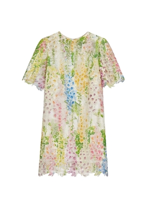 Oscar de la Renta Foxglove Guipure shift mini dress - White