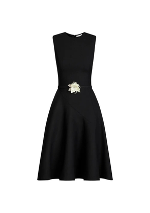 Oscar de la Renta floral-belt sleeveless dress - Black