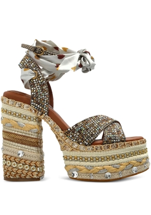 Kurt Geiger London 135mm Chelsea Scarf sandals - Neutrals